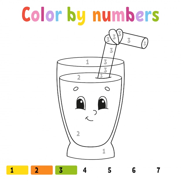Download Premium Vector Color By Numbers Coloring Book For Kids
