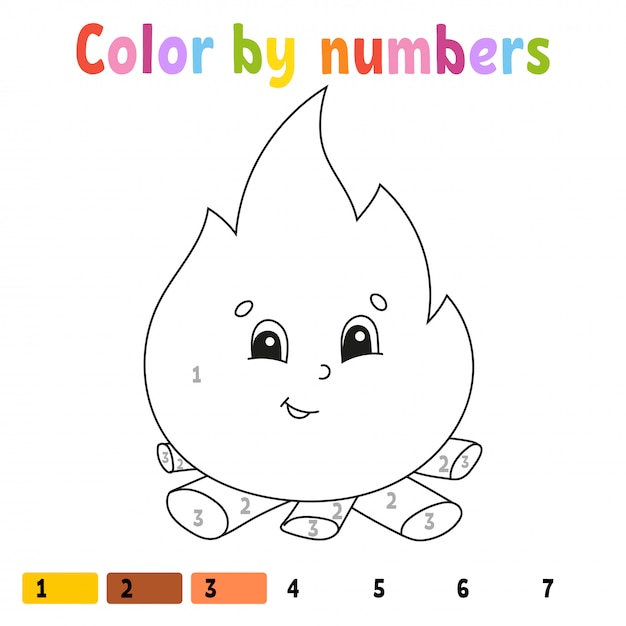 Download Premium Vector Color By Numbers Coloring Book For Kids