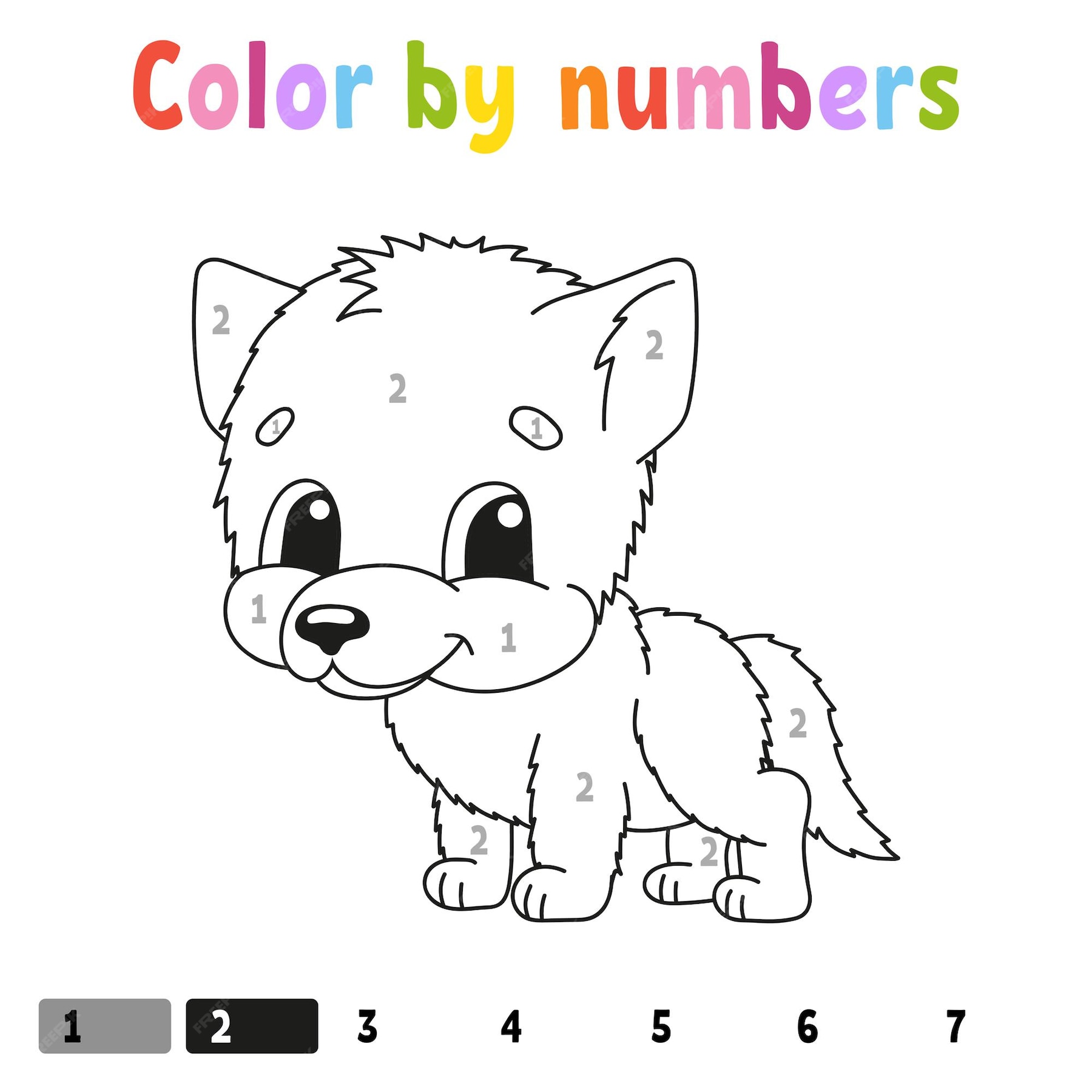 Premium Vector | Color By Numbers. Coloring Book For Kids.
