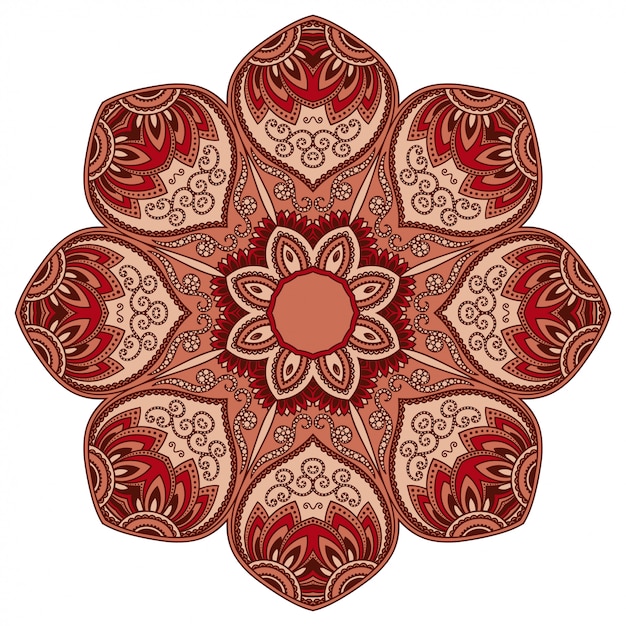 Download Color circular pattern in form of mandala with flower for ...
