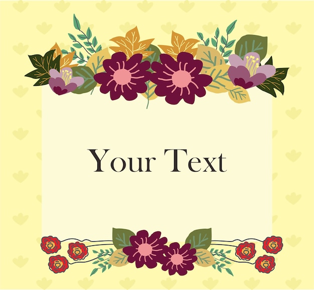 Download Premium Vector Color Flower Border Frame Background