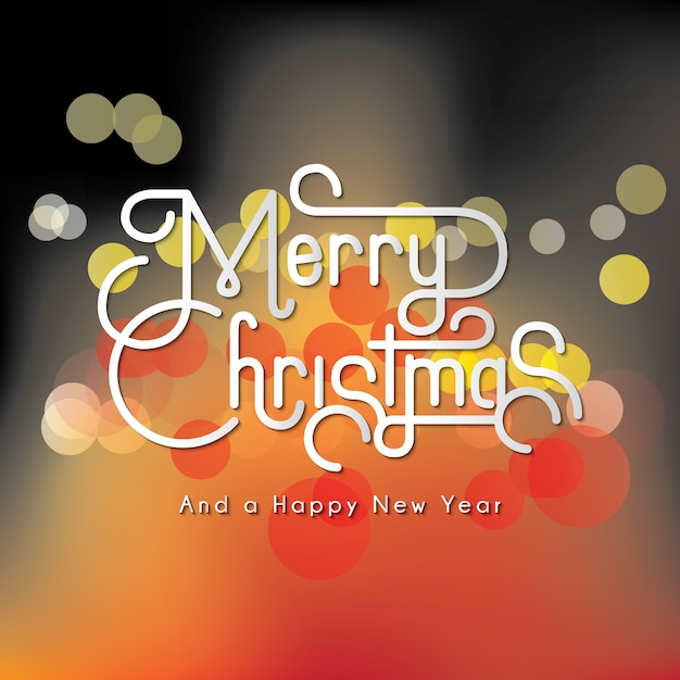 Premium Vector | Color full merry christmas bokeh background