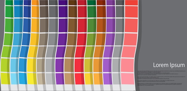 Color guide for graphaic for printing Premium Vector