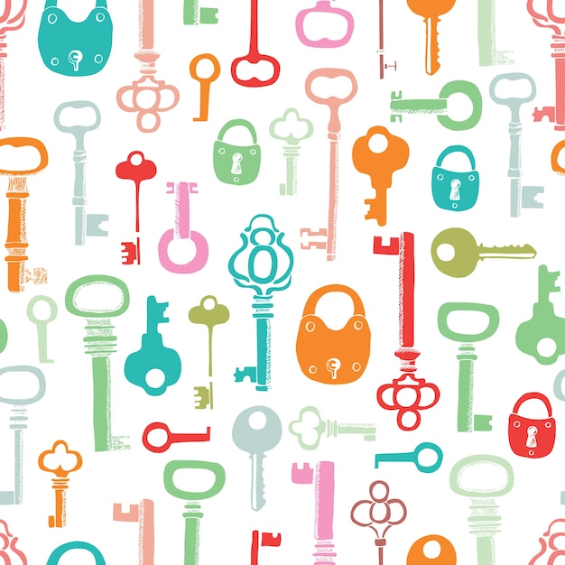 Color keys pattern Free Vector
