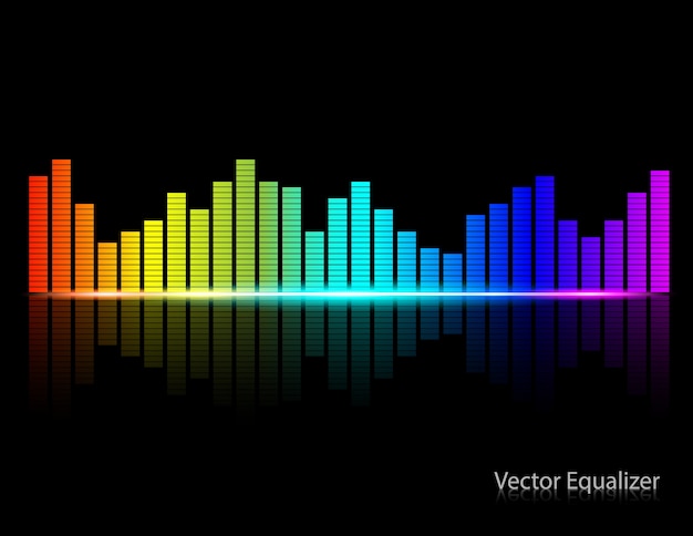 Premium Vector | Color music equalizer