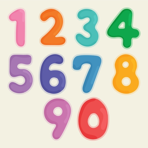 Premium Vector | Color number for kid vector