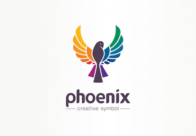 Download Free Color Phoenix Creative Symbol Concept Freedom Beautiful Fashion Abstract Business Logo Idea Bird In Flight Silhouette Rainbow Icon Premium Vector Use our free logo maker to create a logo and build your brand. Put your logo on business cards, promotional products, or your website for brand visibility.