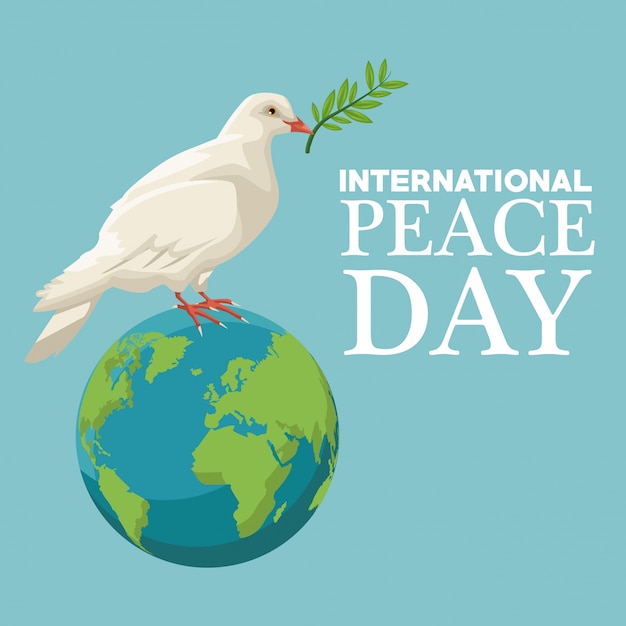 Premium Vector Color poster international peace day