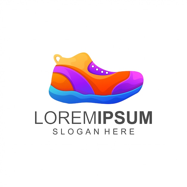 Color shoes logo | Premium Vector