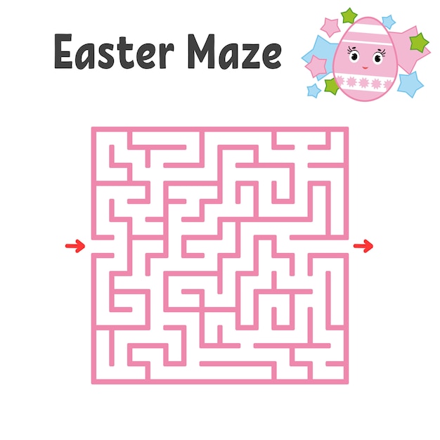 Premium Vector | Color square labyrinth. kids worksheets. activity page ...