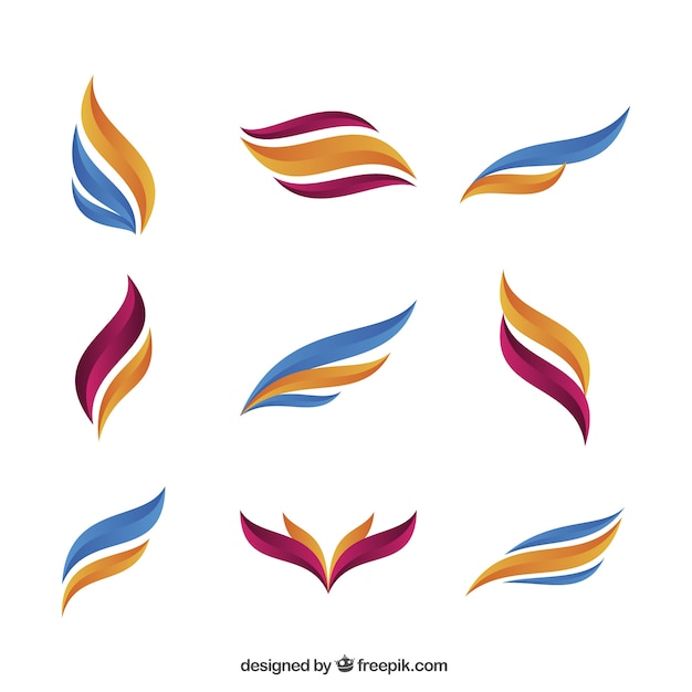 Download Free Vector | Colored abstract shapes