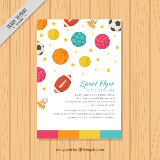 Colored balls sport flyer