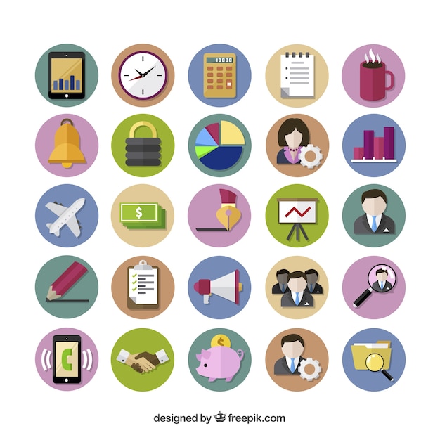 Free Vector | Colored business icons