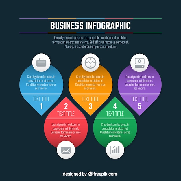 Colored business infographic template
