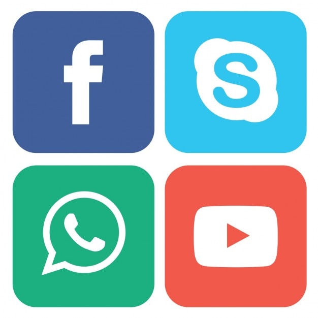 Download Social Media Facebook Twitter Instagram Youtube Logo Png PSD - Free PSD Mockup Templates