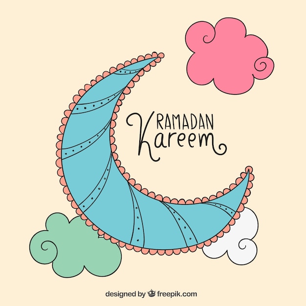 colored crescent moon for ramadan kareem vector free colored crescent moon for ramadan kareem vector free