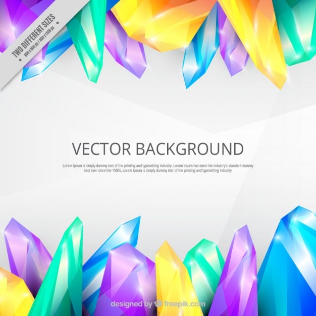 Premium Vector Colored crystals background