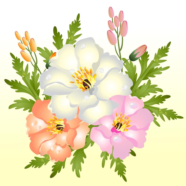 Download Premium Vector | Colored flower arrangement