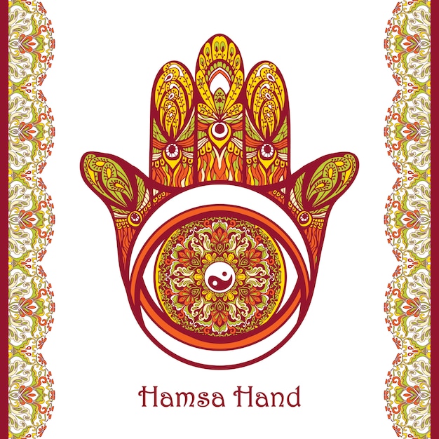 Download Colored hamsa hand | Free Vector