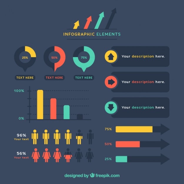 Free Vector Colored Infographic Element Collection 8491