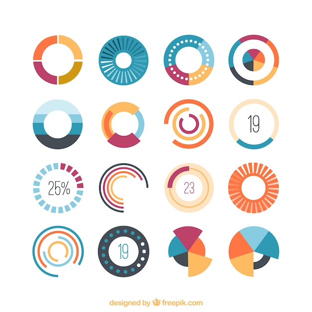 Download Premium Vector | Colored loading icons