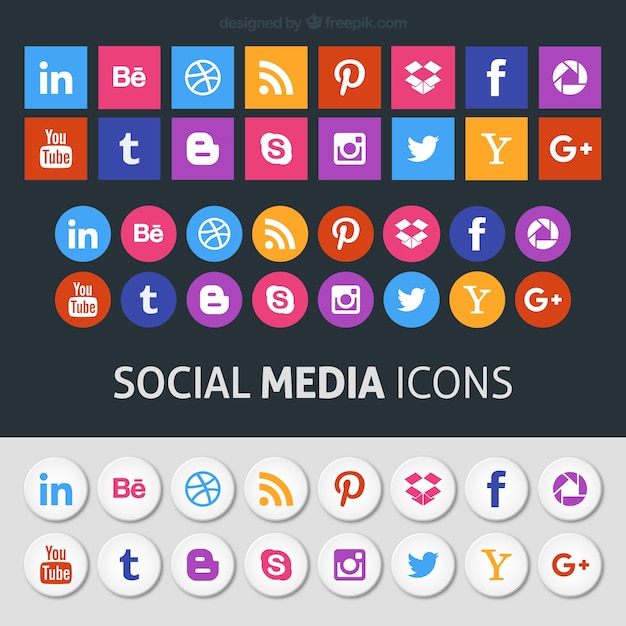 Download Free Colored Social Media Icons Free Vector Use our free logo maker to create a logo and build your brand. Put your logo on business cards, promotional products, or your website for brand visibility.