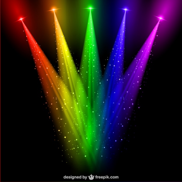 Colored spotlights vector Vector | Free Download