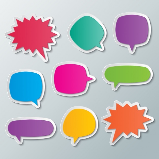 Colored text bubbles | Free Vector