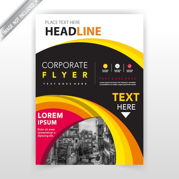 Free Vector | Colored vertical leaflet template