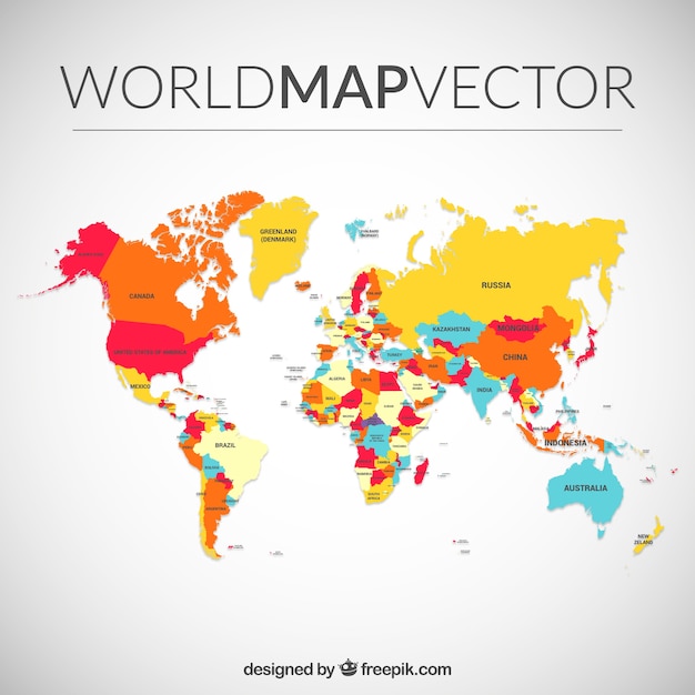 Colored World Map 23 2147523193 