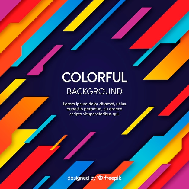 Colorful abstract background with flat design | Free Vector