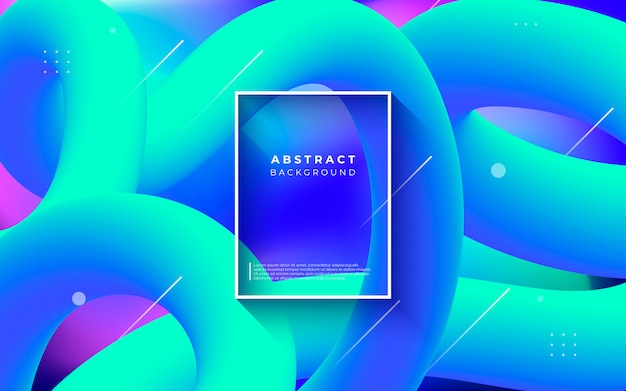 Colorful abstract background with fluid shapes Free Vector