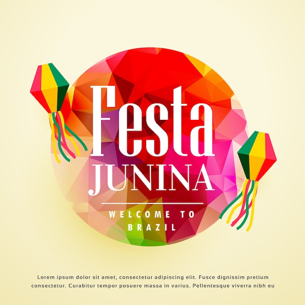 Colorful abstract festa junina design