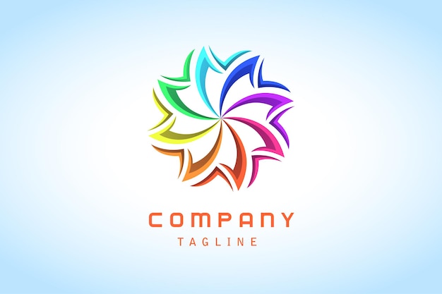 Premium Vector | Colorful abstract gradient logo for company