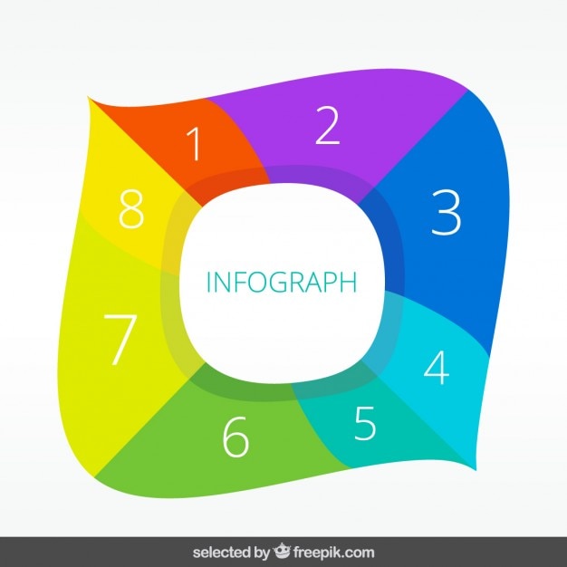 Free Vector | Colorful abstract shape infographic