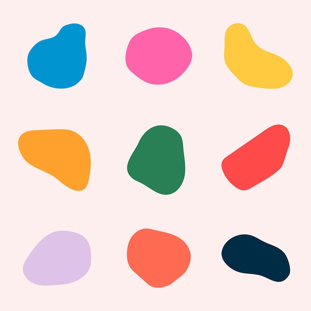 Download Free Vector Colorful Abstract Shapes Sticker Set