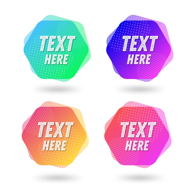 Premium Vector | Colorful abstract shapes for text template