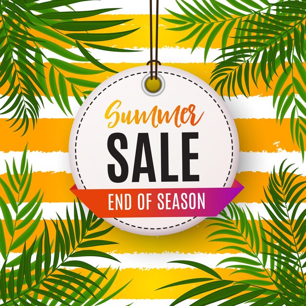 Premium Vector | Colorful abstract summer sale background