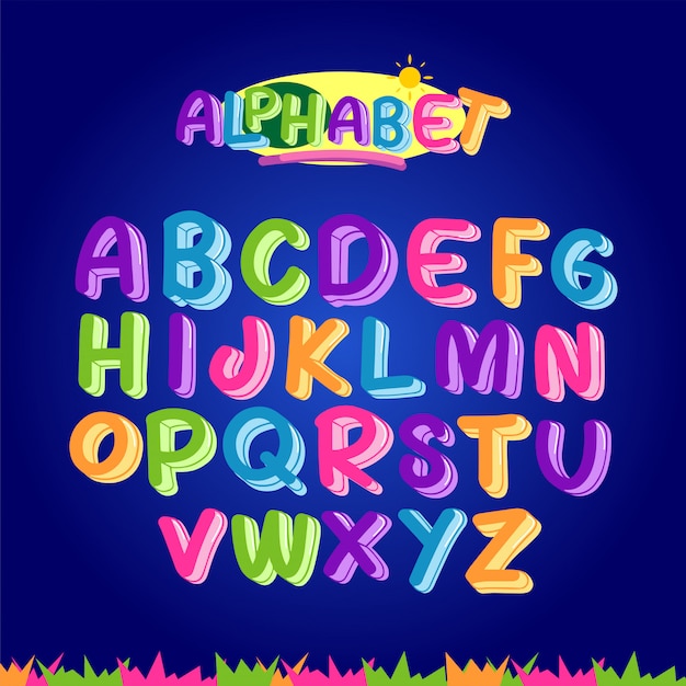 Colorful alphabet set | Premium Vector