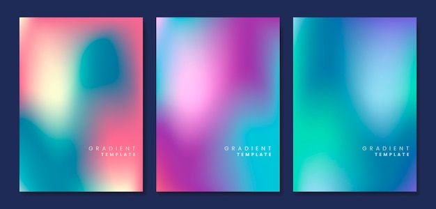 Colorful and blurred gradient template Free Vector Colorful and blurred gradient template Free Vector