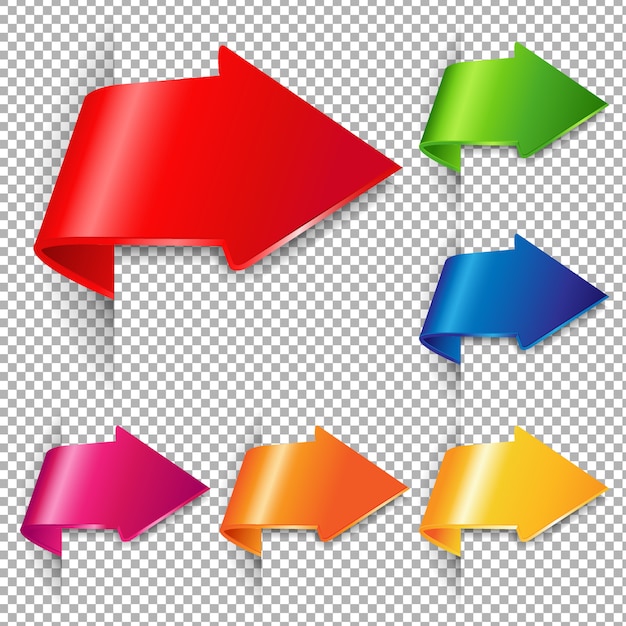 Premium Vector Colorful Arrow Set