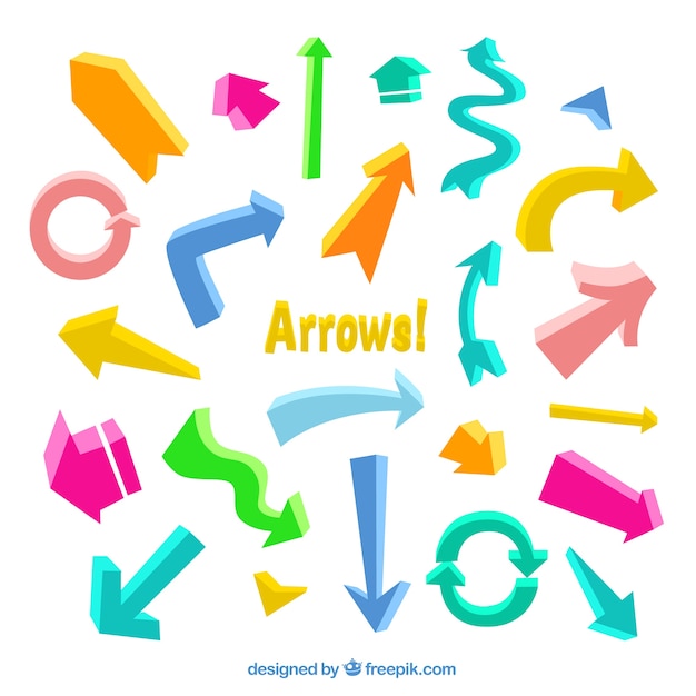 Premium Vector Colorful Arrows Collection 4047