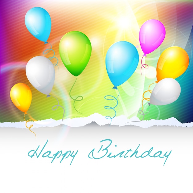 Premium Vector | Colorful background of birthday