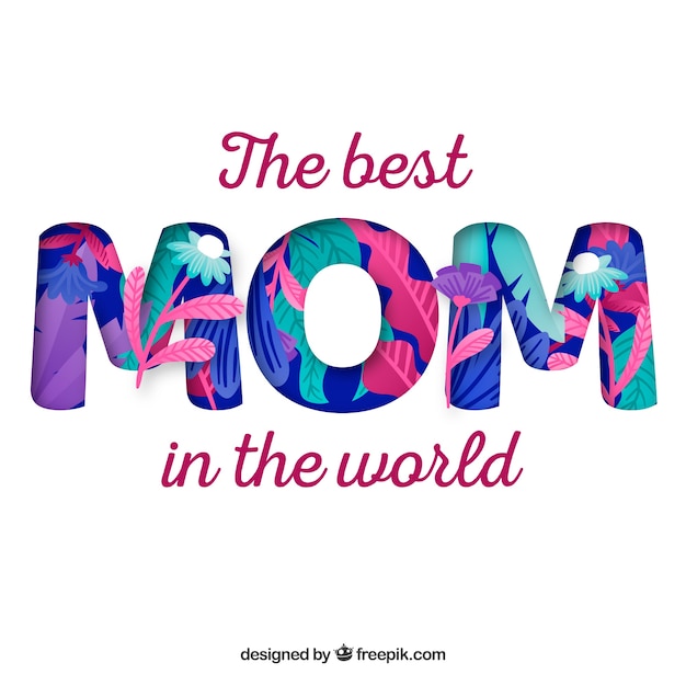 Colorful Background Of Happy Mothers Day Free Vector