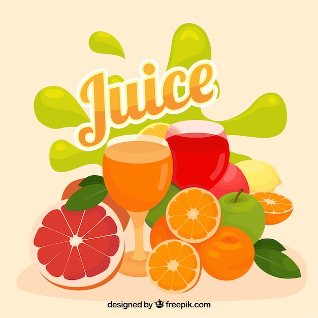 Colorful background of fruit juice