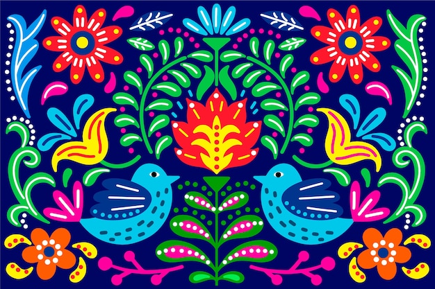 Free Vector | Colorful background with mexican concept