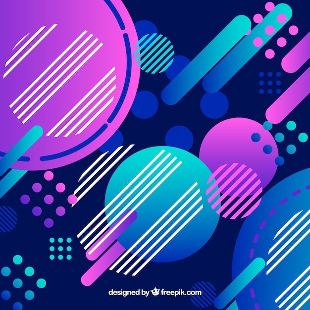 Colorful background with rounded shapes