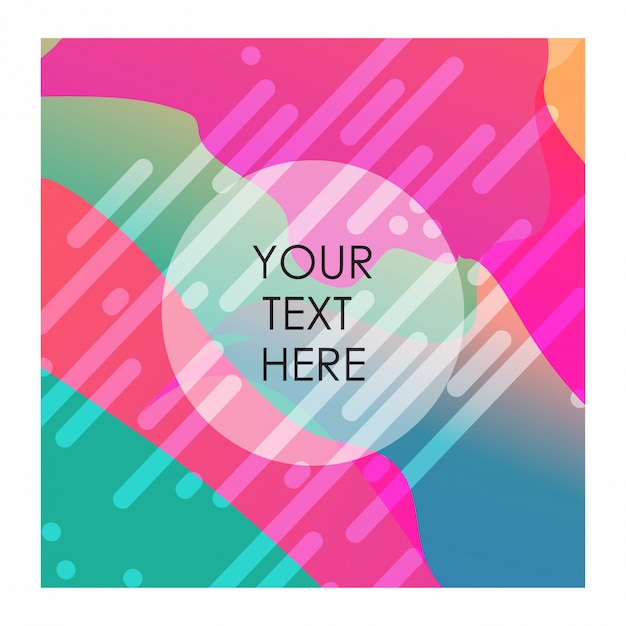 Colorful background with typography design vector Free Vector