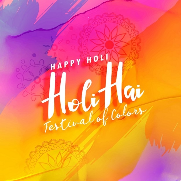 Colorful background with watercolor, holi\
festival