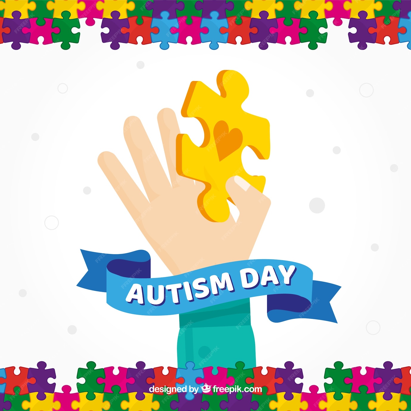 Premium Vector | Colorful background of world autism day